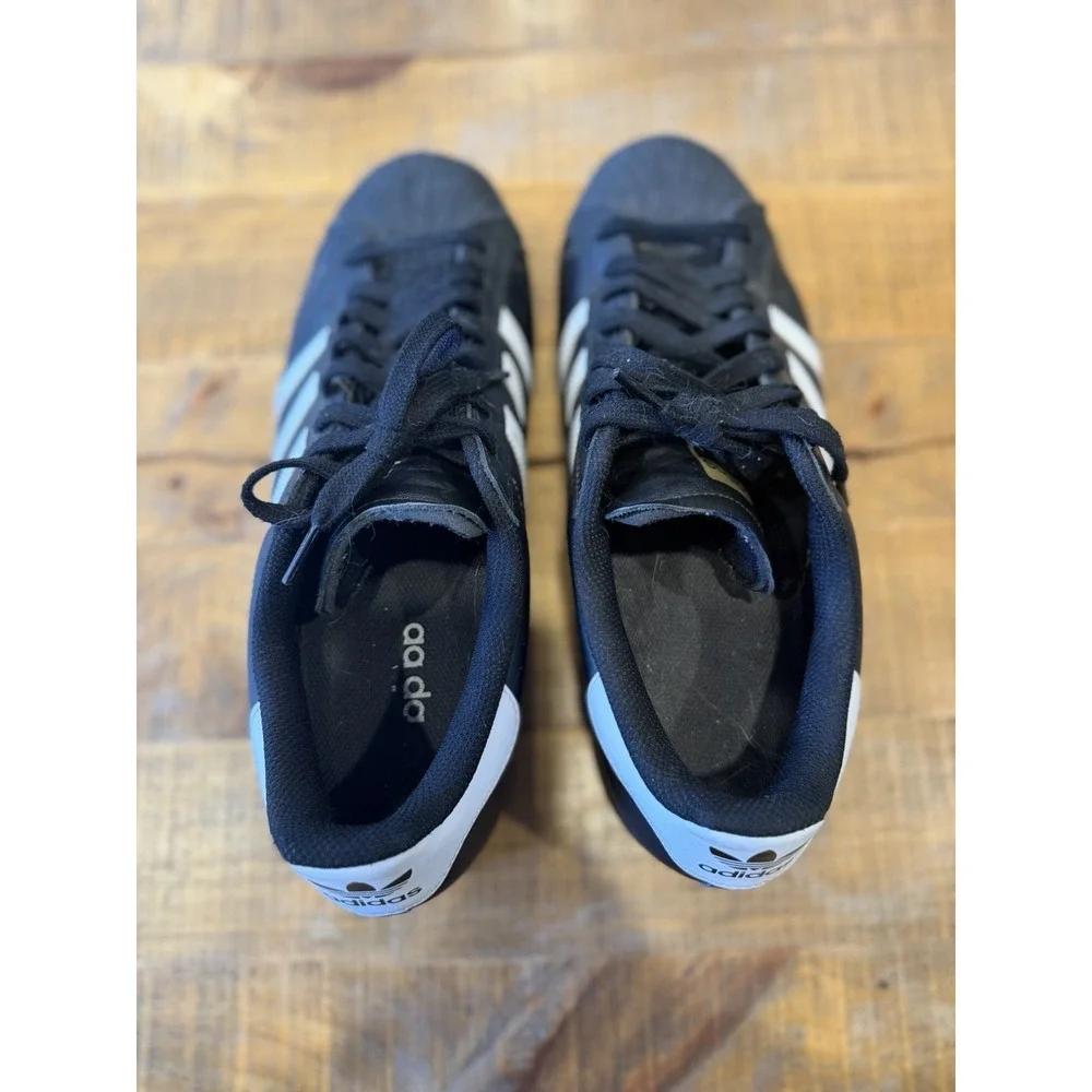 Men's Adidas Superstar II Classic Sneakers Black White Shoes Sz 13 Shell Toe